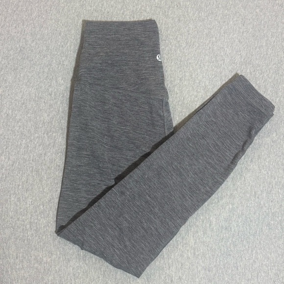 Lululemon Under Gray Blend Leggings Women's Size 4 Activewear Yoga Gym Hiking - Picture 4 of 6